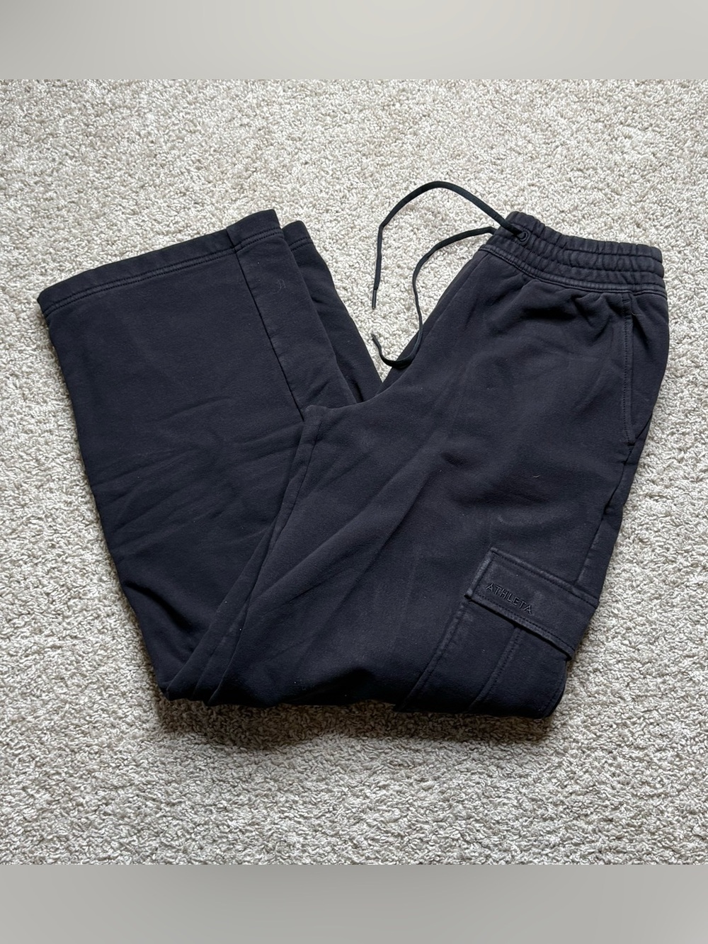 Athleta Easy Fleece Mid Rise Cargo Pant